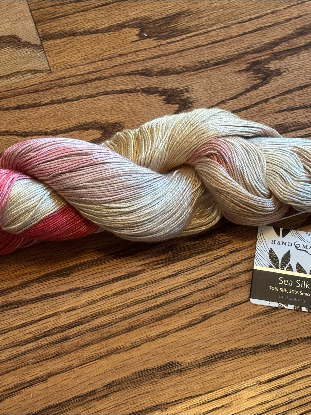 Hand Maiden Yarn Sea Silk 70% Silk 30% Seacell Orchid Pink Fingering Knitting